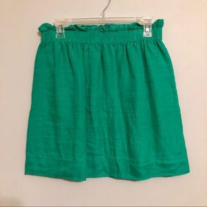 Jcrew Linen Ruffle Skirt